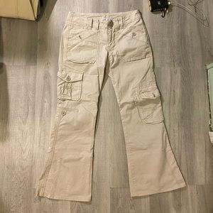 belted flare cargo pants NWOT